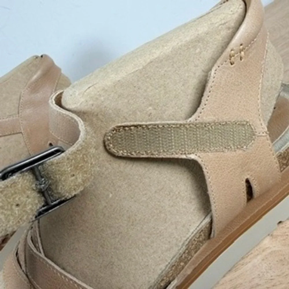 Josef Seibel Clea 14 Women Sandals EU 39 US 8 Creme Tan Soft Leather Strappy